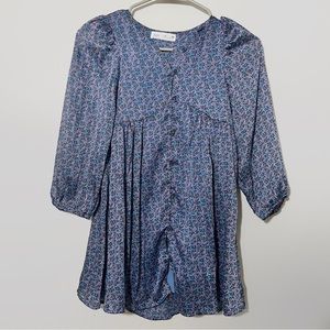 Zara Kids Floral Blue Dress